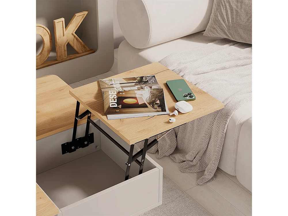 Coffee table beige 80x45x80 movira