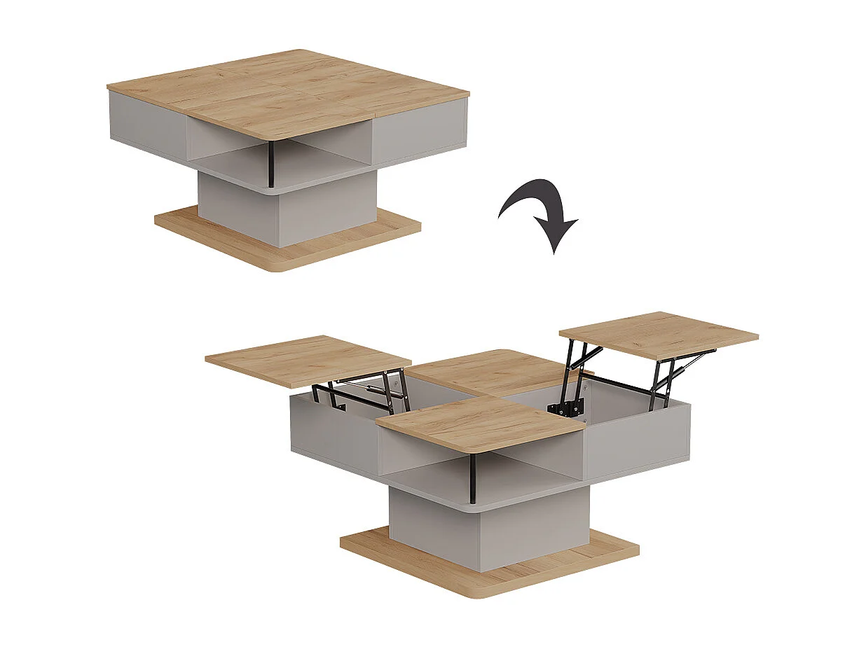 Coffee table beige 80x45x80 movira