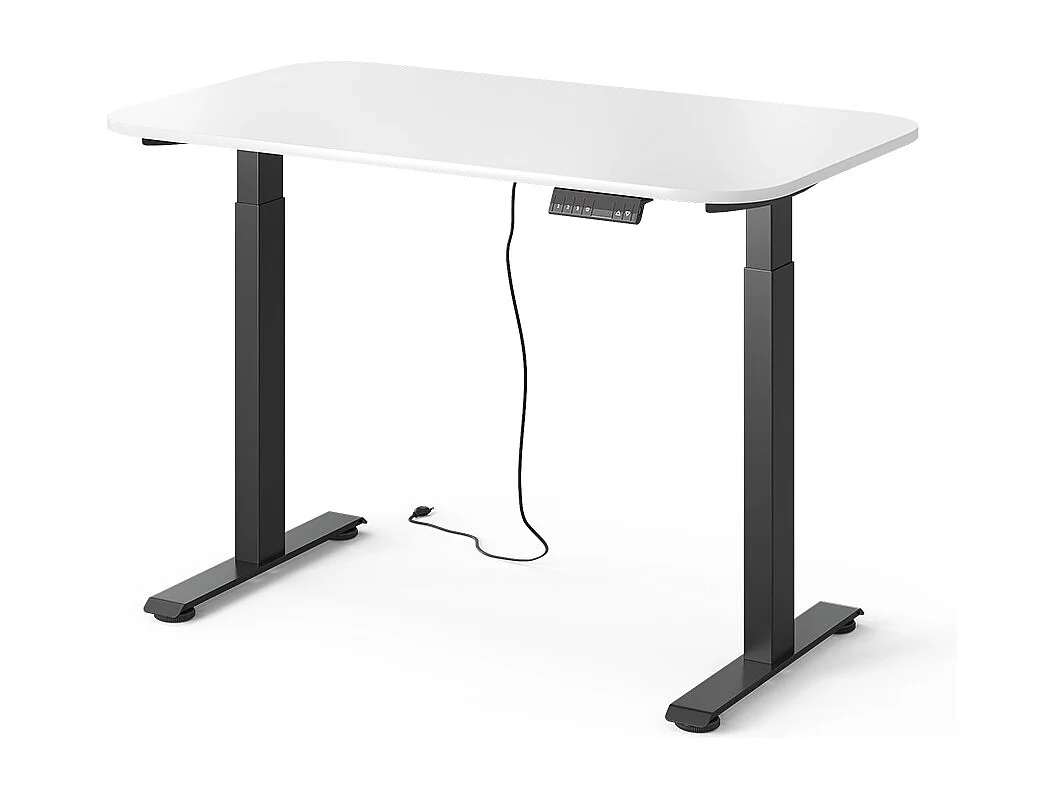 höhenverstellbarer elektrischer Schreibtisch schwarz/weiß 120x70x120 elevate