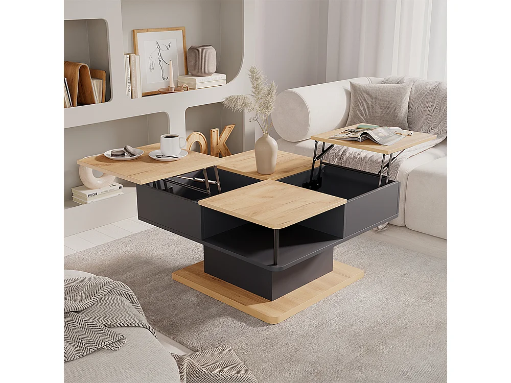 Table basse anthracite 80x45x80 movira