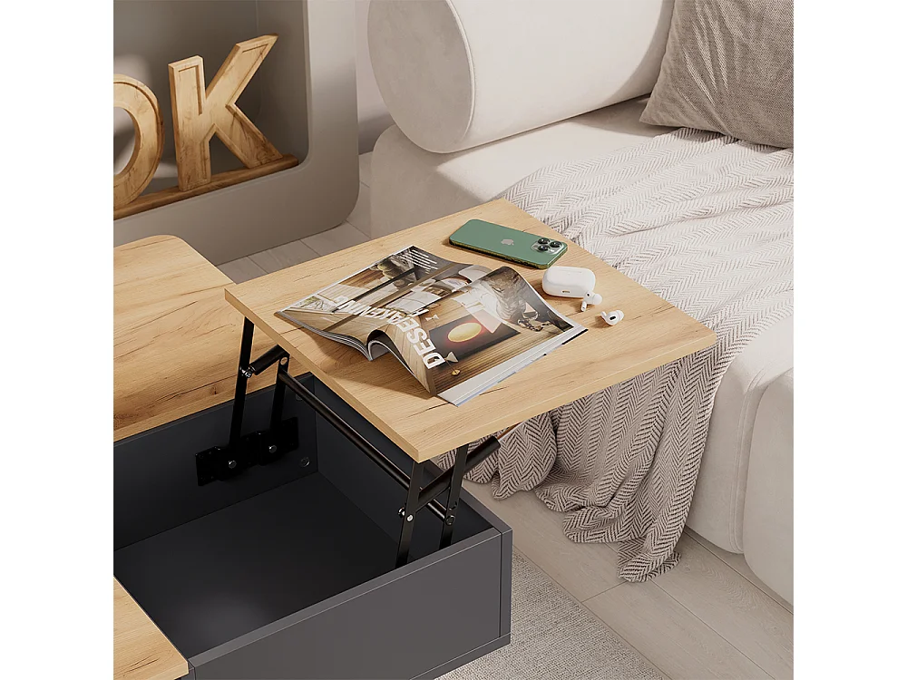 Table basse anthracite 80x45x80 movira