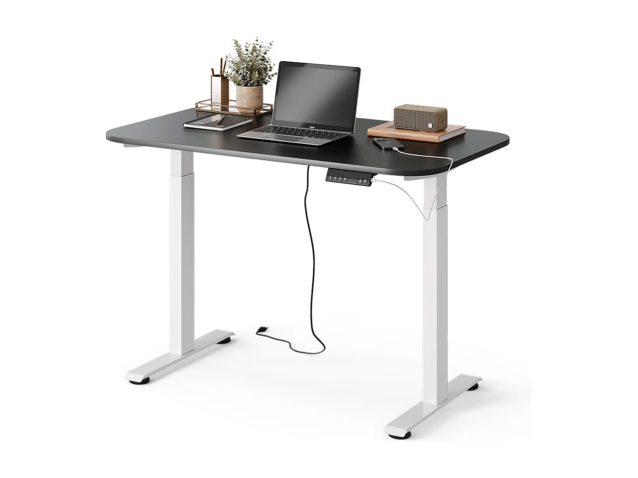 Bureau blanc/anthracite 120x70x120 elevate