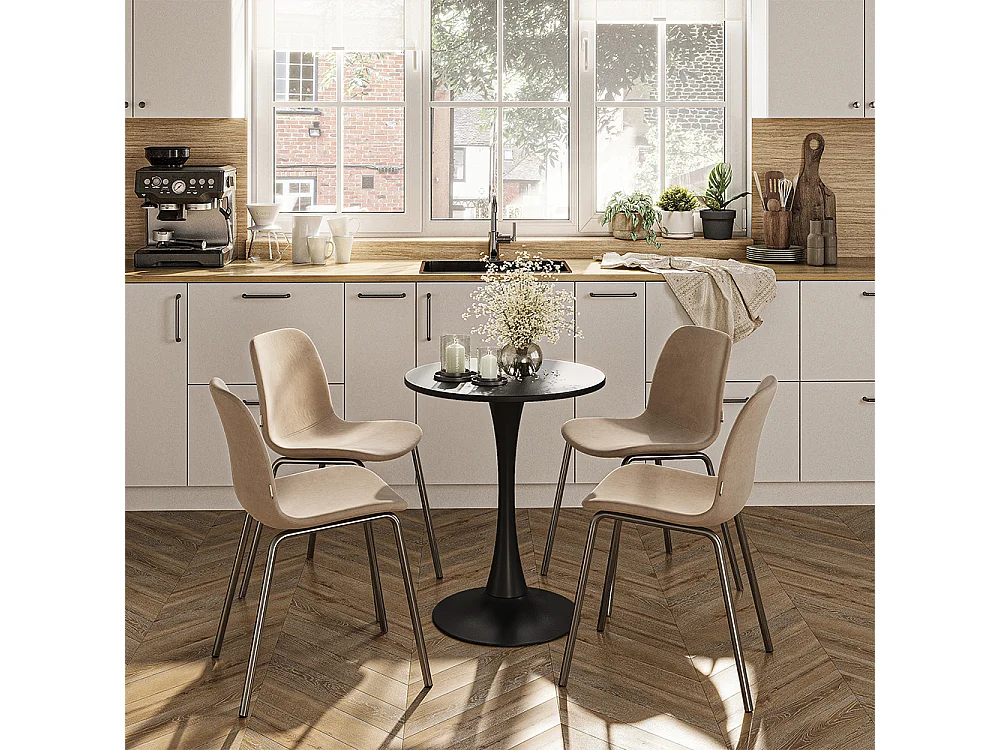 Table à manger noir 60x60x73 carl