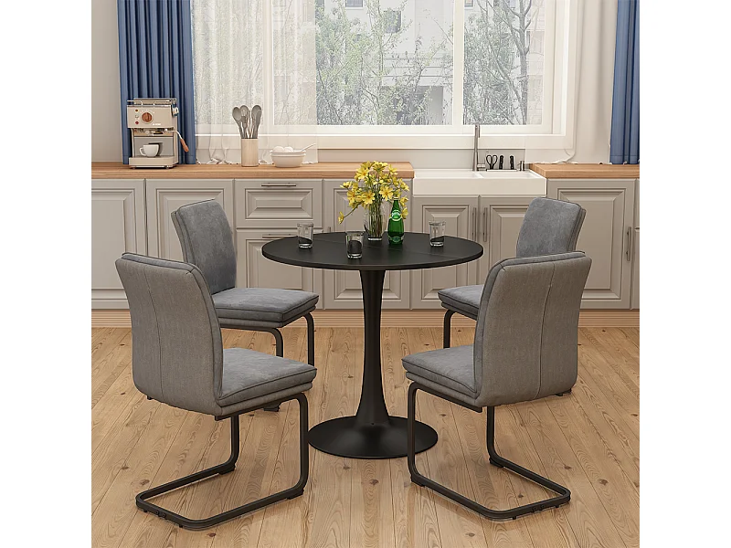 Eettafel zwart 80x80x73 carl