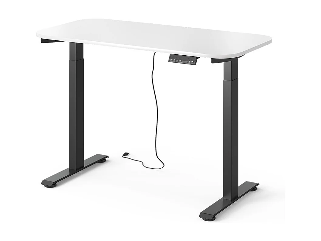 höhenverstellbarer elektrischer Schreibtisch schwarz/weiß 120x60x120 elevate