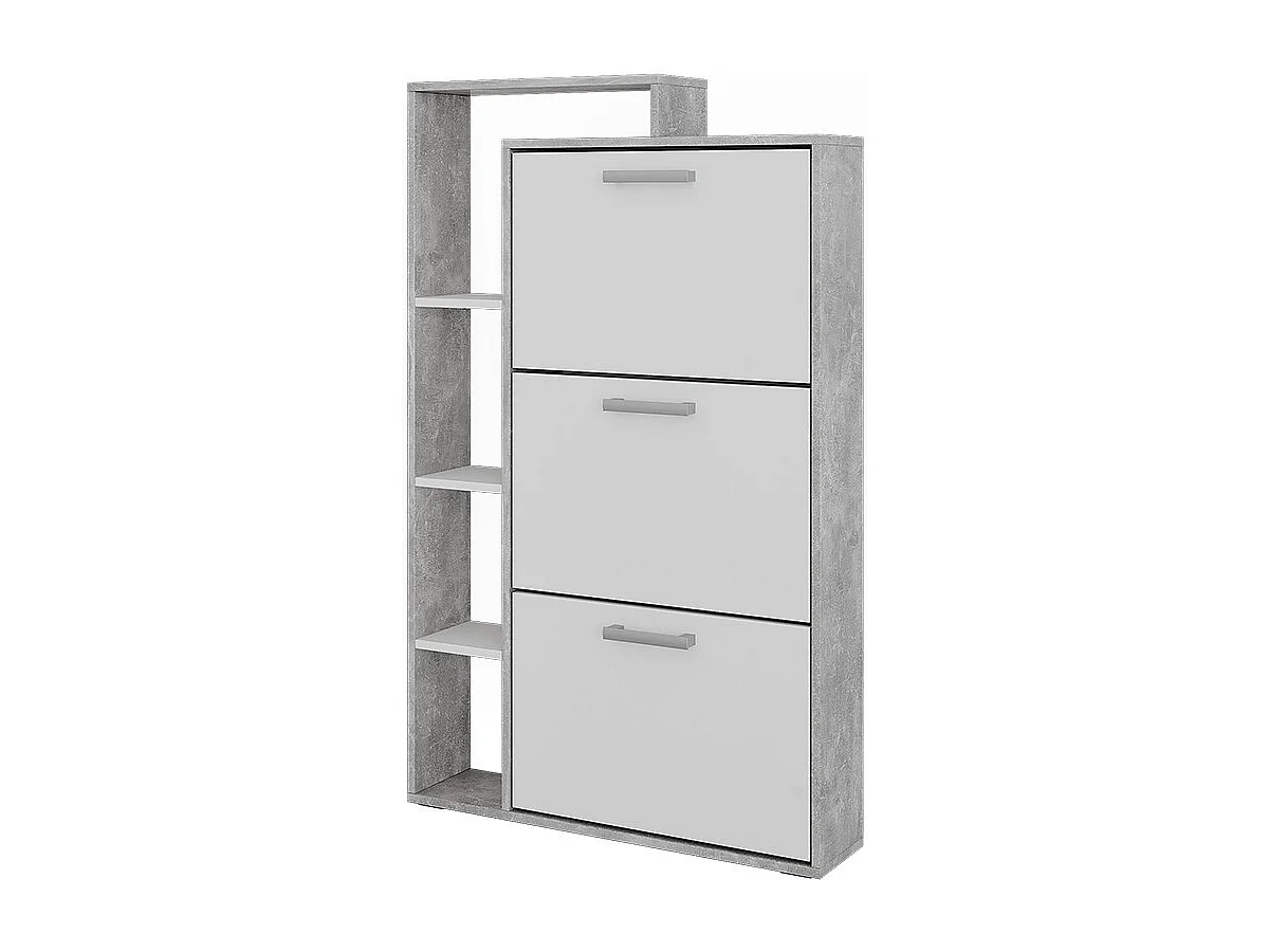 Schuhkipper weiß/beton 80x18.2x128.3 orlando