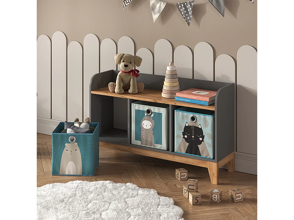 Kindersitzbank grau/artisan 107.2x30.6x63.8 malia