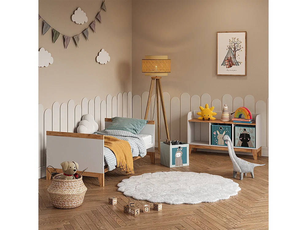 Kindersitzbank weiß/artisan 107.2x30.6x63.8 malia