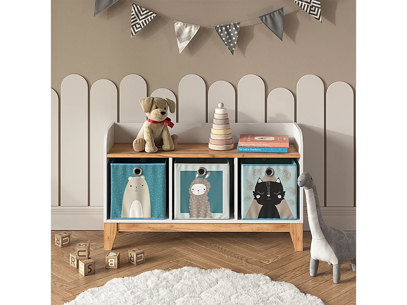 Kindersitzbank weiß/artisan 107.2x30.6x63.8 malia