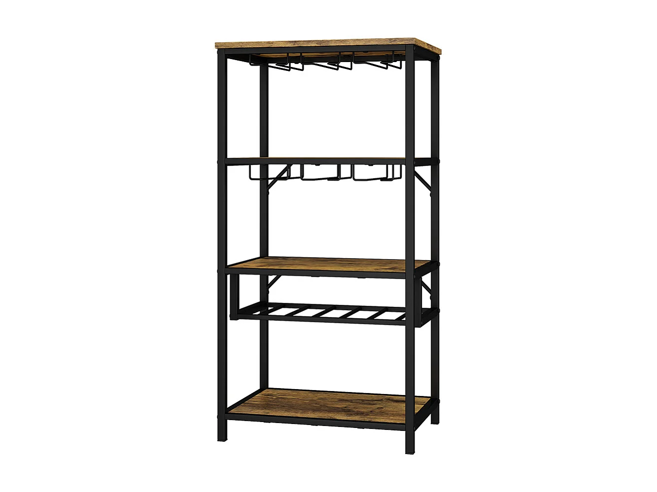 Weinregal eiche rustikal 50x35x100 vela