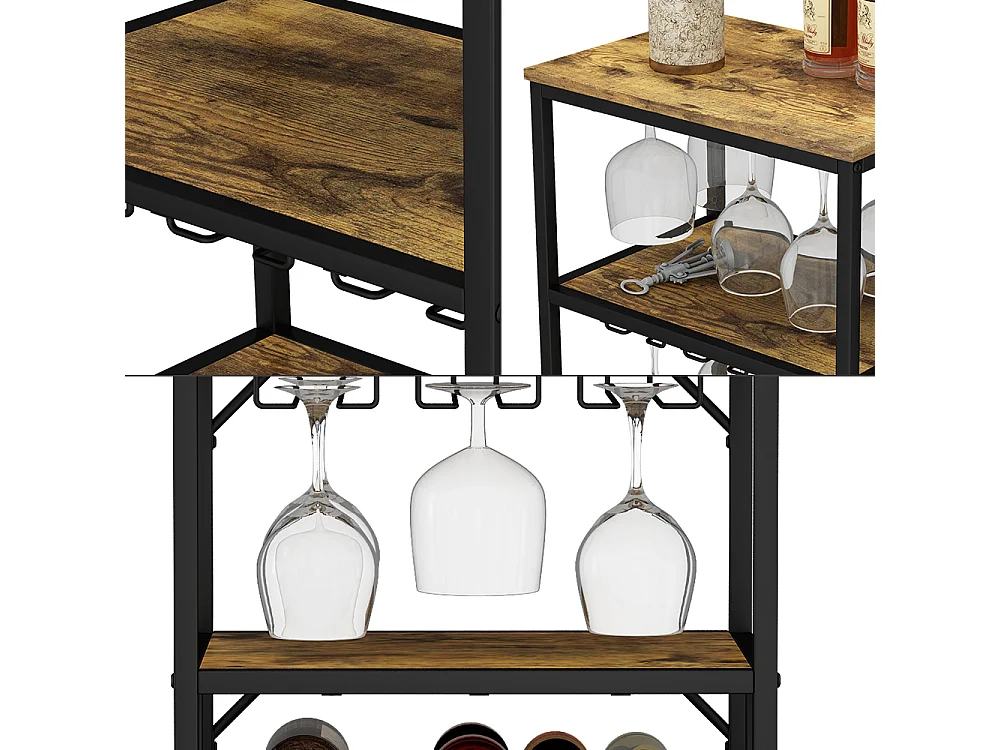 Weinregal eiche rustikal 50x35x100 vela