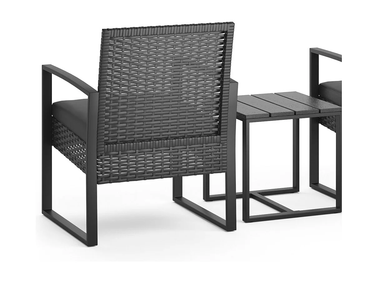 Tuinmeubelset antraciet 57x59.5x76