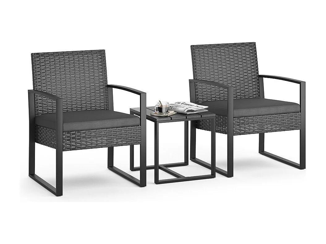 Tuinmeubelset antraciet 57x59.5x76