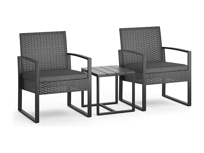 Salottino da giardino esterno antracite 57x59.5x76