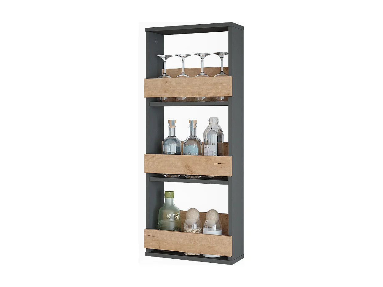 Væghylde guld power eg/antracit 40x15.1x98 repose