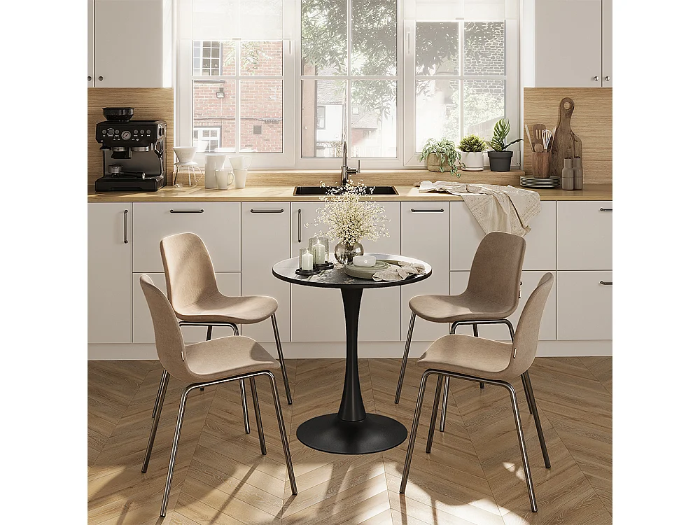 Table à manger noir 70x70x73 carl
