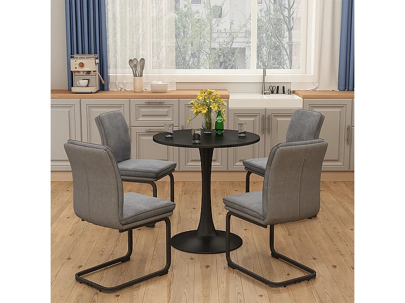 Table à manger noir 70x70x73 carl