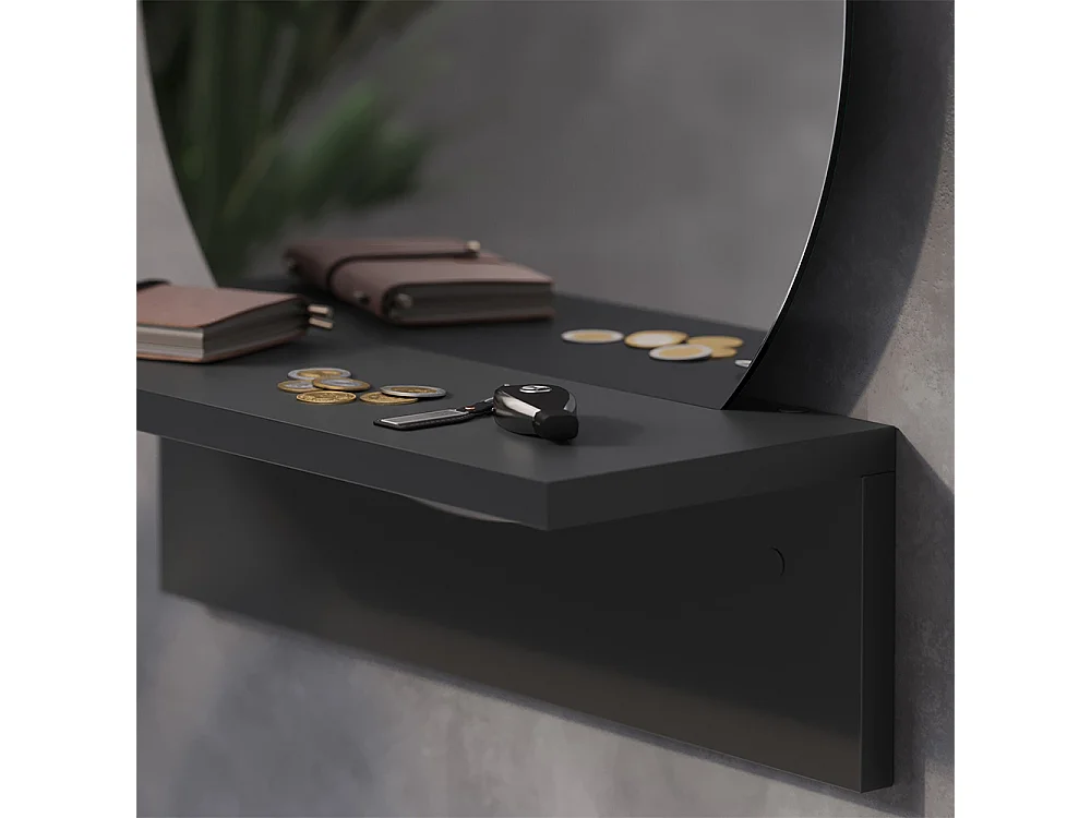 Badkamerspiegel zwart 40x15x47.5 elyra