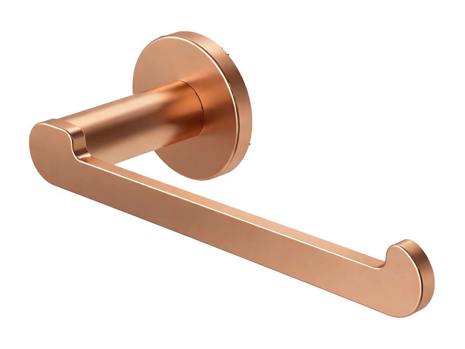 Porte-balai WC et Porte papier toilette - acier inoxydable S.304 cuivré brossé - Fixation Collée ou Vissée