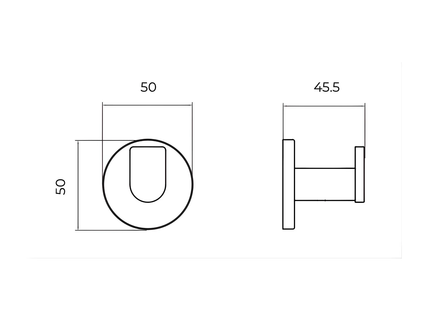 3 Patères murale salle de bain et porte serviette 50 cm - acier inoxydable S.304 noir mat - Fixation Collée ou Vissée