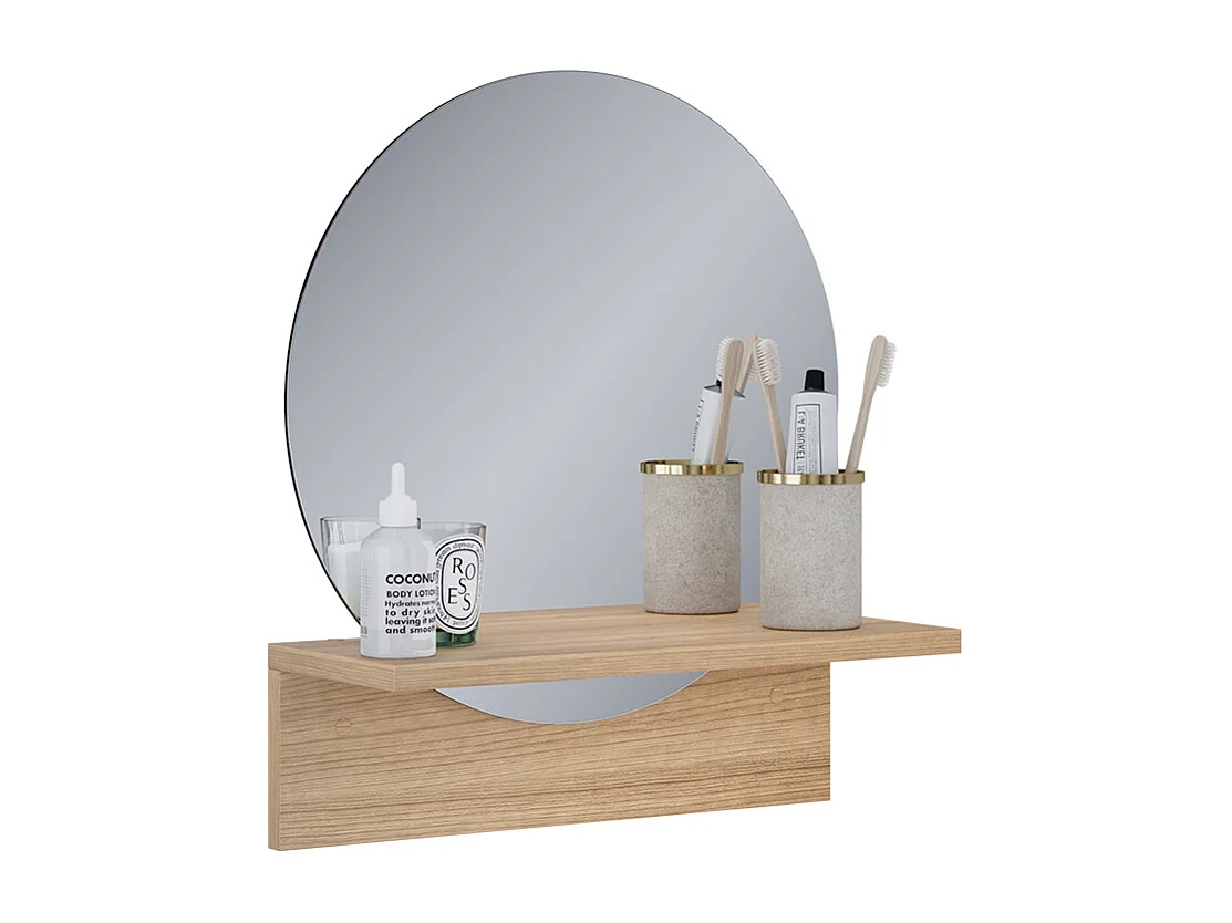 Badezimmerspiegel goldkraft eiche 40x15x47.5 elyra