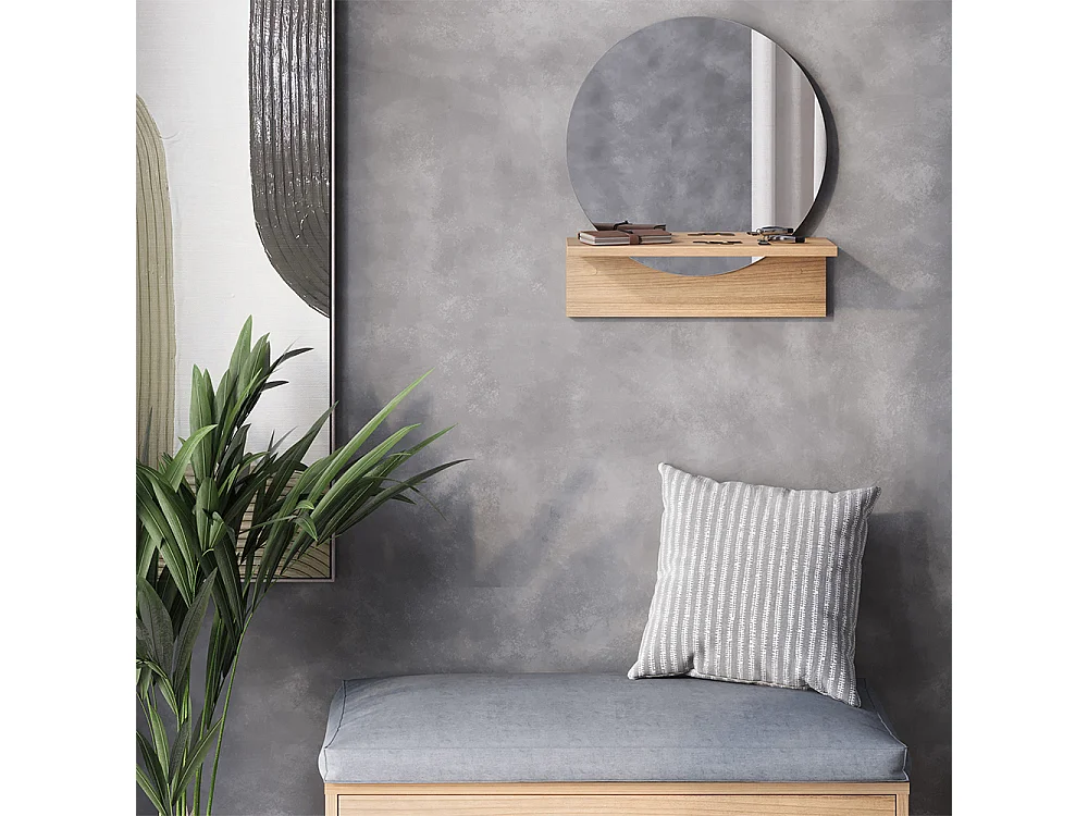 Badezimmerspiegel goldkraft eiche 40x15x47.5 elyra