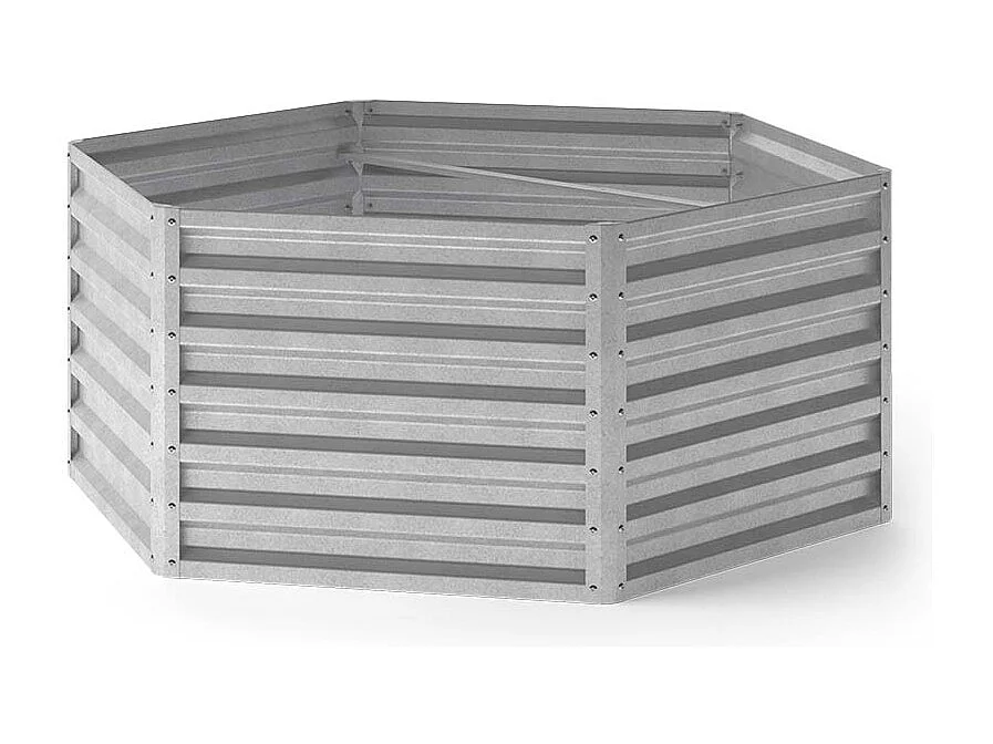 Lit surélevé argent 129x129x60