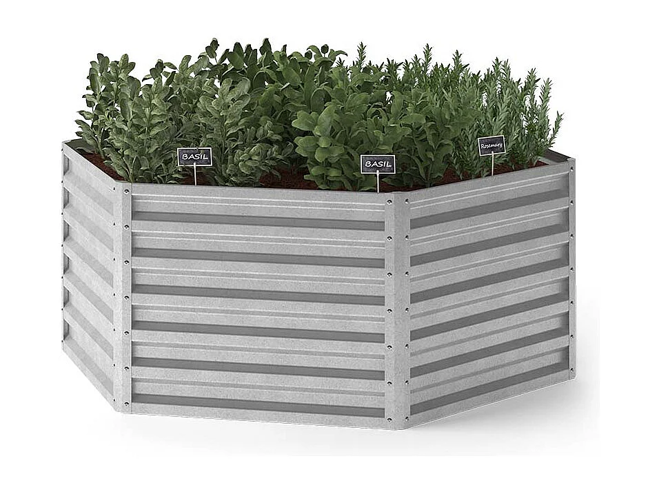 Lit surélevé argent 129x129x60