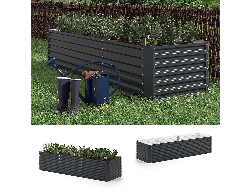 Lit surélevé anthracite 270x90x60