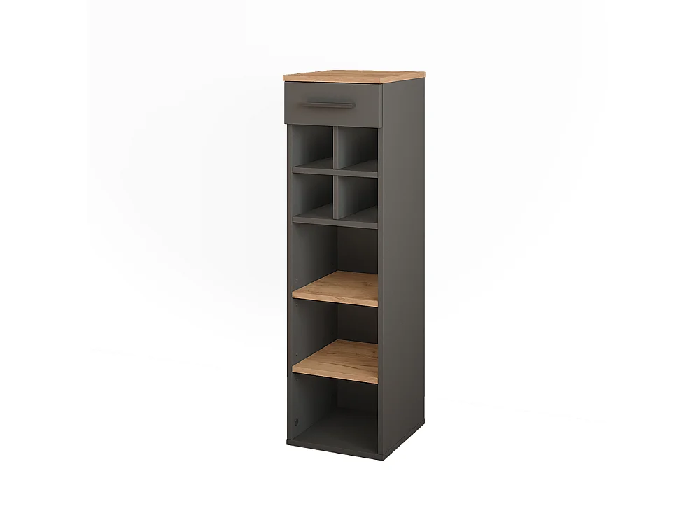 Casier à vin chêne doré/anthracite 30x34.5x106 repose