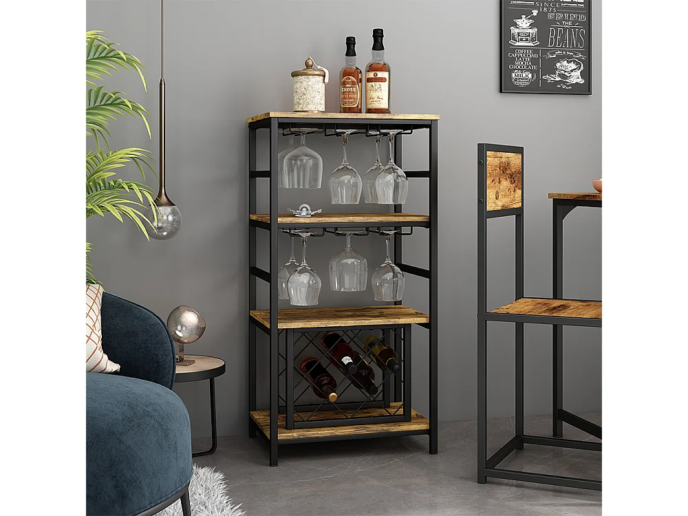 Weinregal eiche rustikal 50x35x100 vela