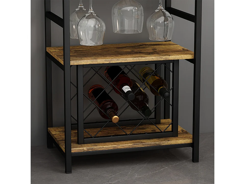 Weinregal eiche rustikal 50x35x100 vela