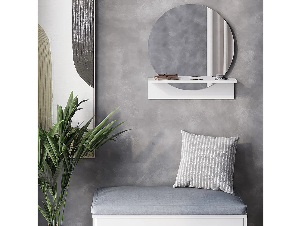 Lustro łazienkowe biały 50x15x54.5 elyra