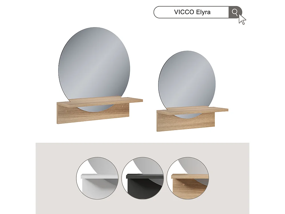 Lustro łazienkowe biały 50x15x54.5 elyra