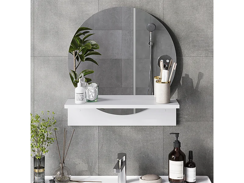 Lustro łazienkowe biały 50x15x54.5 elyra