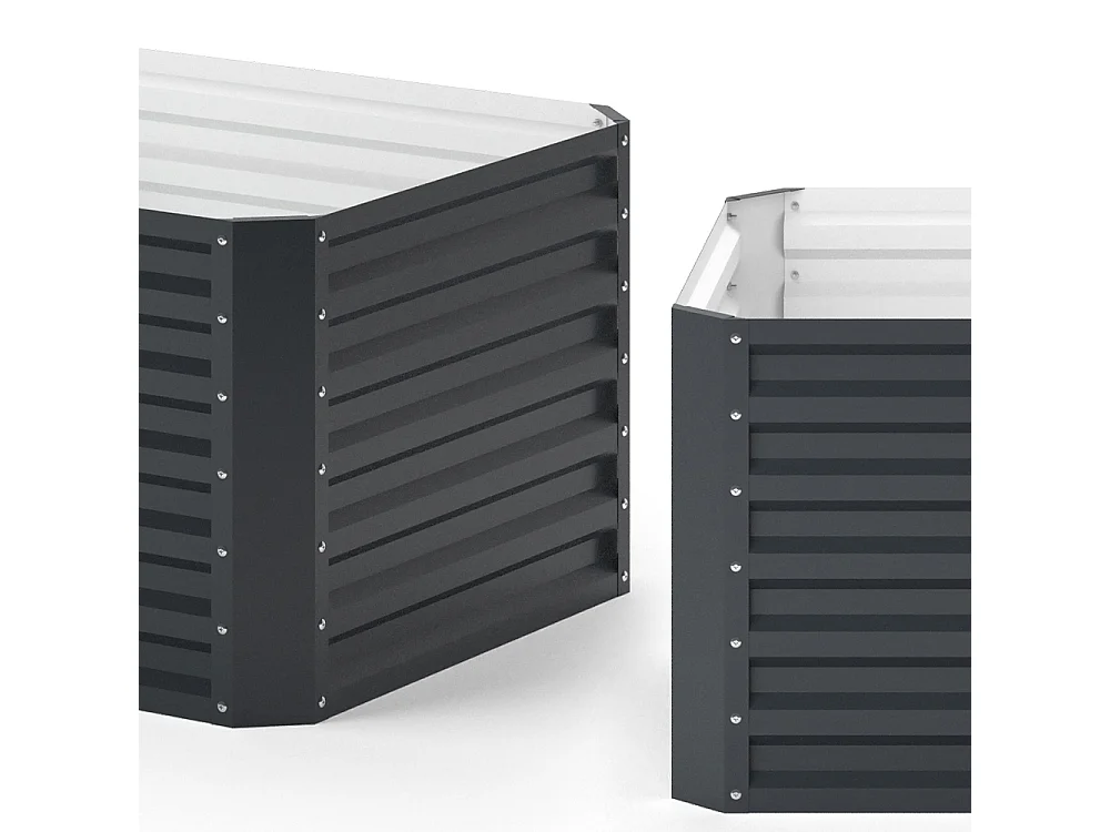 Jardinière anthracite 180x60x60