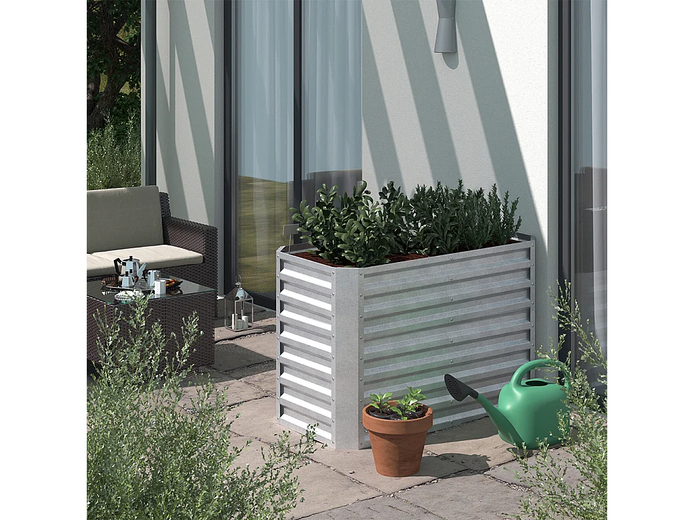 Hochbeet silber 120x60x80