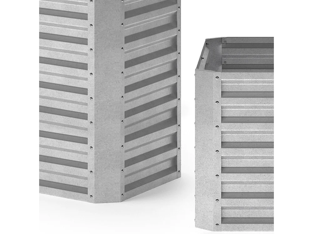 Hochbeet silber 120x60x80