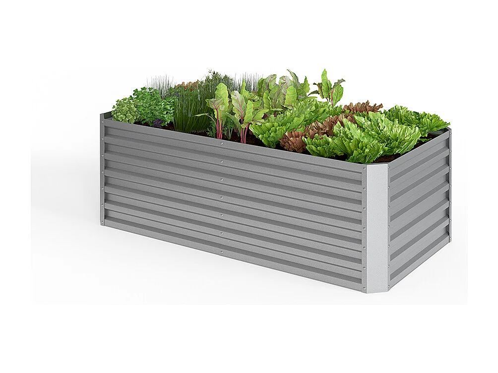 Hochbeet silber 180x60x90