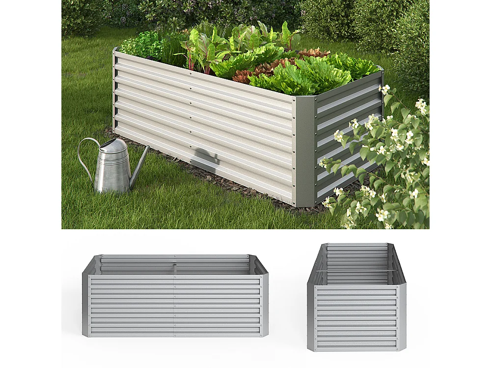Grządka srebrny 180x60x90