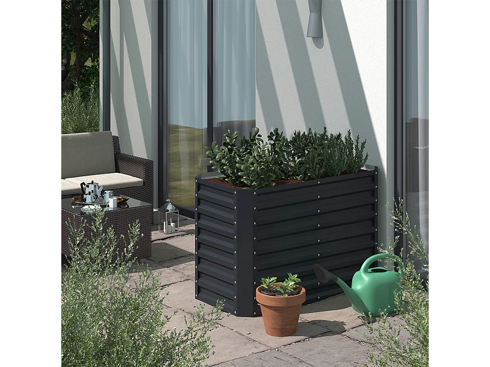 Raised bed anthracite 120x60x80