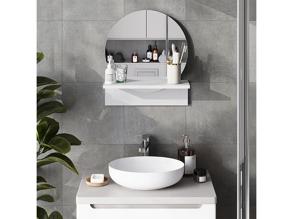 Badezimmerspiegel weiß 40x15x47.5 elyra