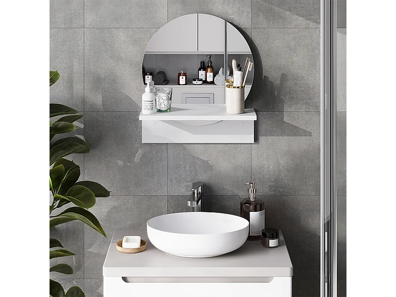 Badezimmerspiegel weiß 40x15x47.5 elyra