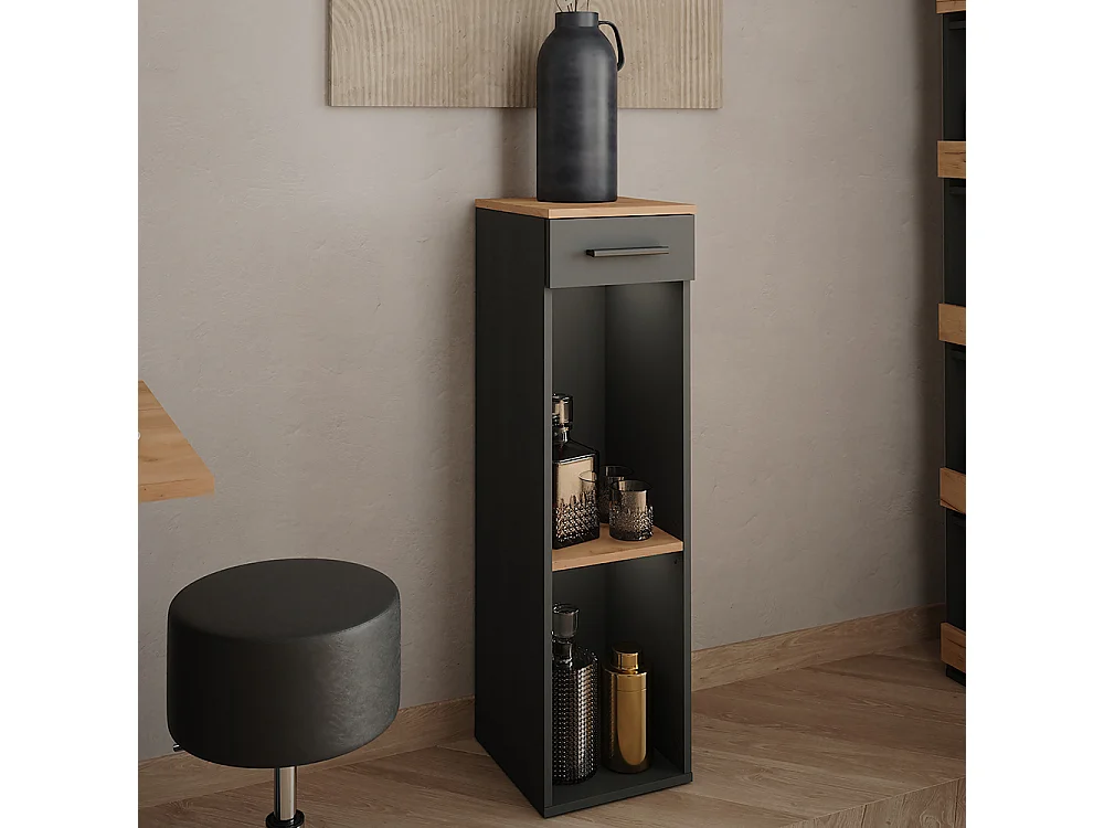 Garrafeira carvalho goldkraft/antracite 30x34.5x106 repose