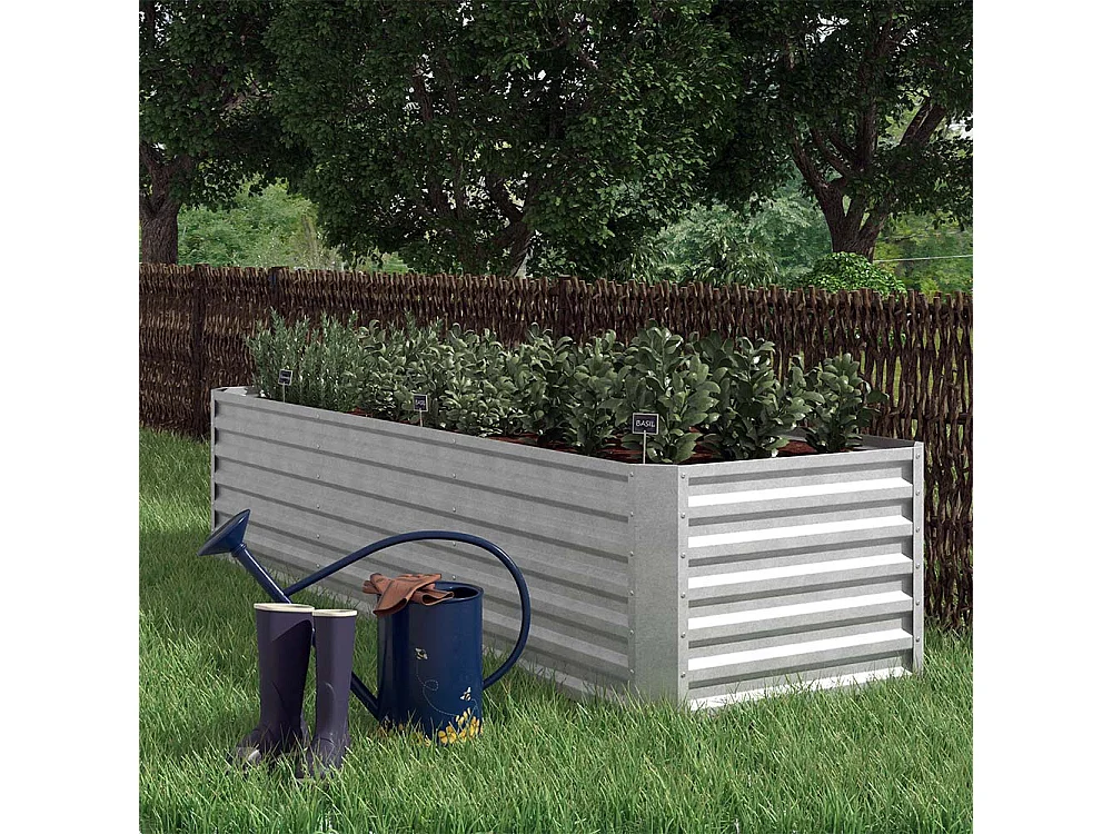 Jardinière argent 270x90x60