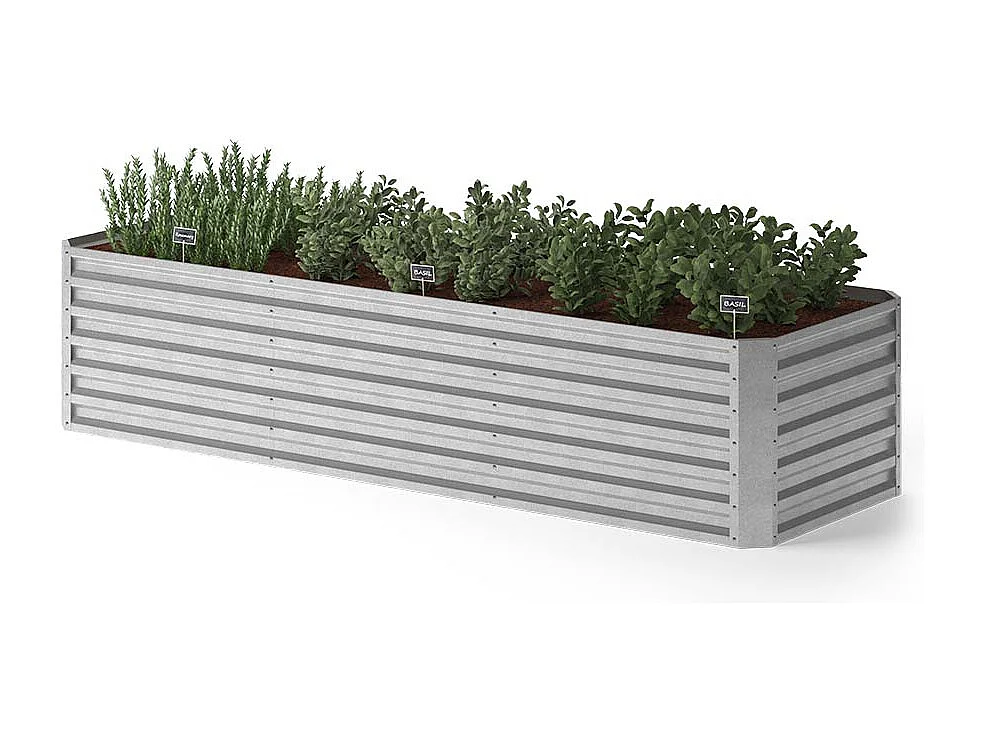 Jardinière argent 270x90x60