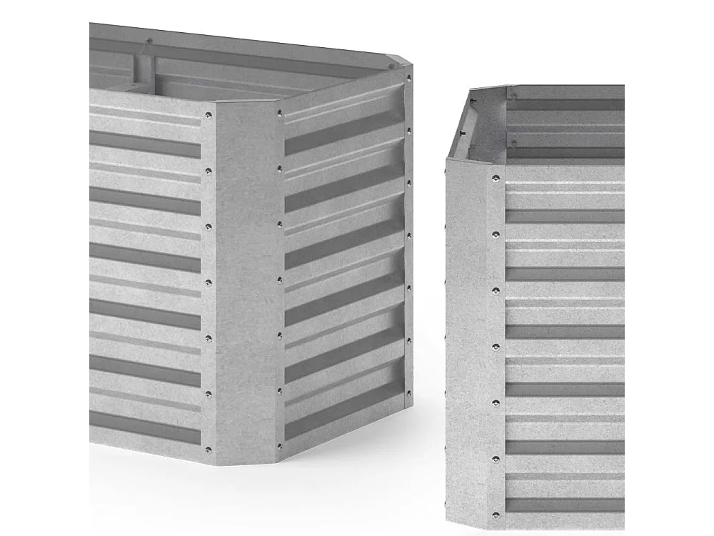 Lit surélevé argent 120x60x60