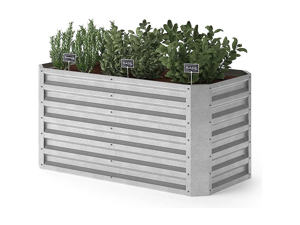 Lit surélevé argent 120x60x60