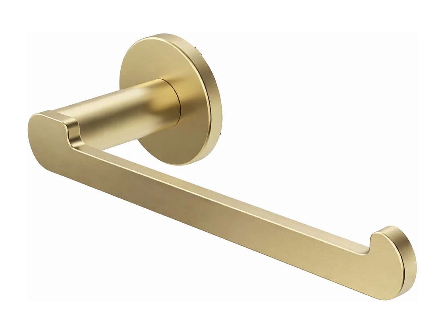 Porte papier toilette et Porte-balai WC - acier inoxydable S.304 or brossé - Fixation Collée ou Vissée