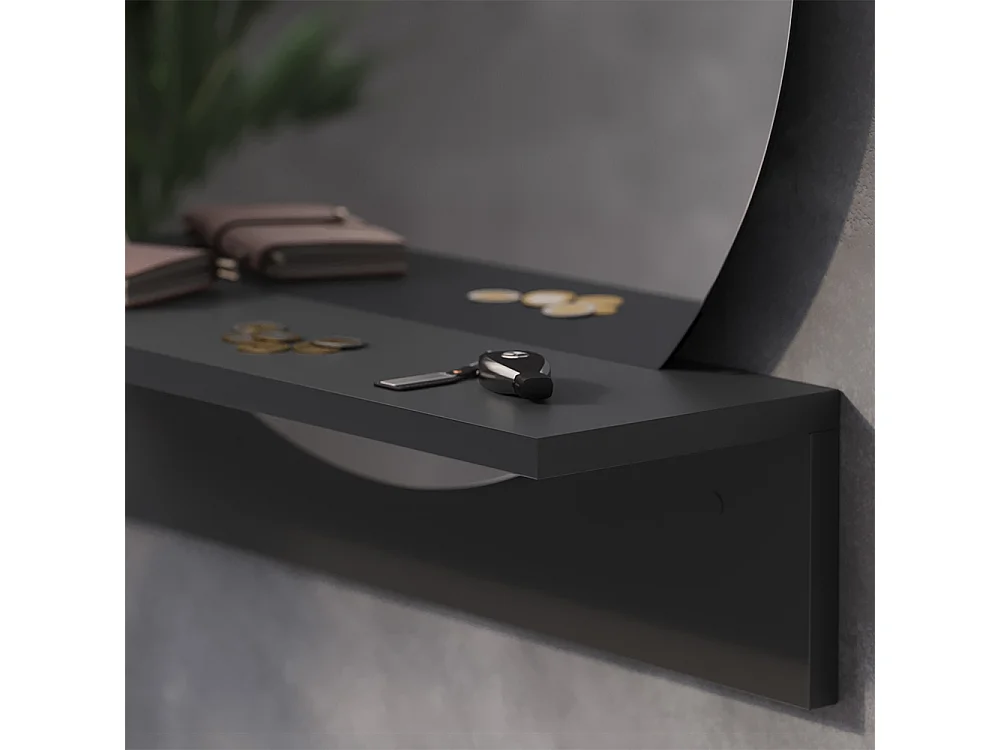 Lustro łazienkowe czarny 50x15x54.5 elyra